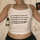 Bxoxo Y2K Sexy Slim Women's Suspender American Retro Streetwear Hot Girls Crop Tops Hip Hop Rock Goth Casual Fashion Punk Letter Print